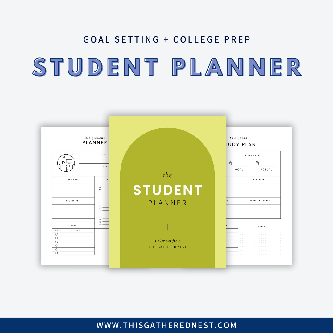 Goal Setting + College Prep Student Planner